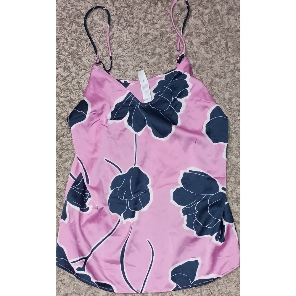 Stars Above Purple Floral Satin Sleep Camisole NWT Size XS Cute Soft